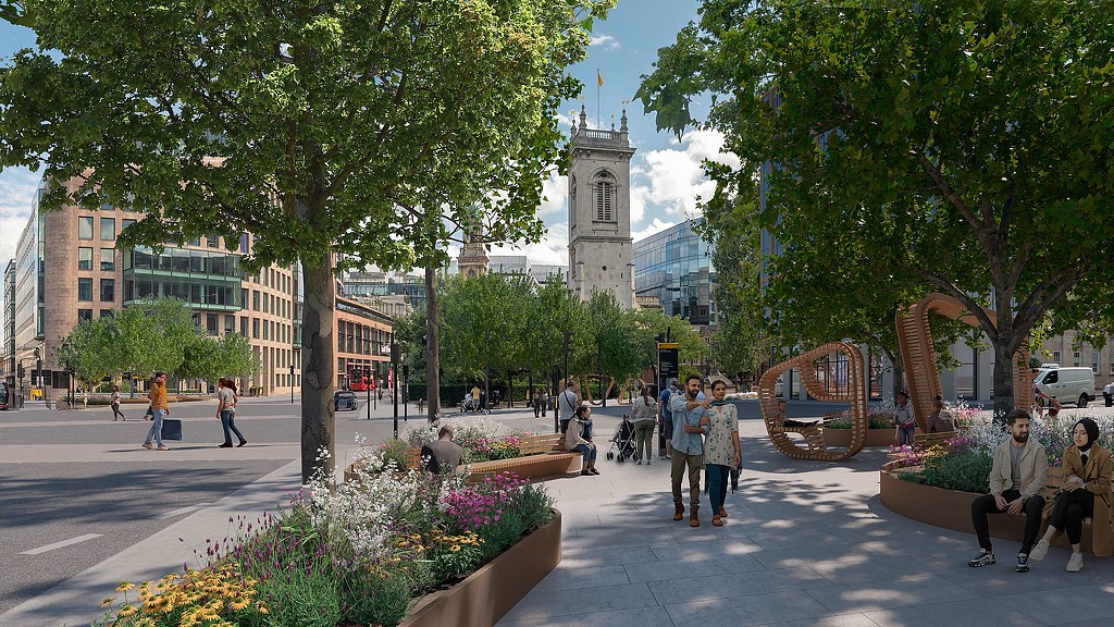 Fleet Street Quarter public realm rendering