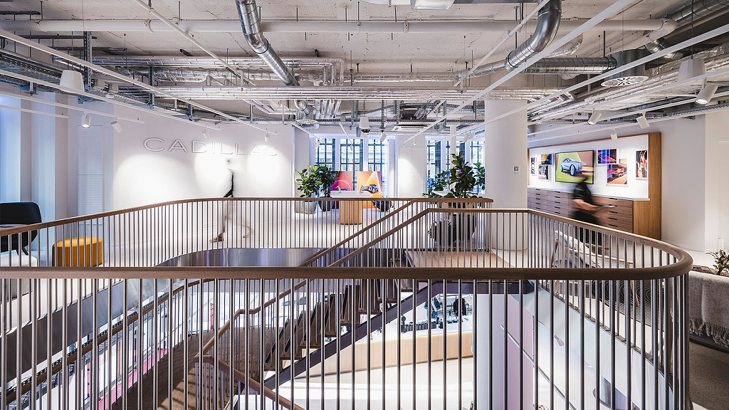 Cadillac City, Zurich experience center view from second floor