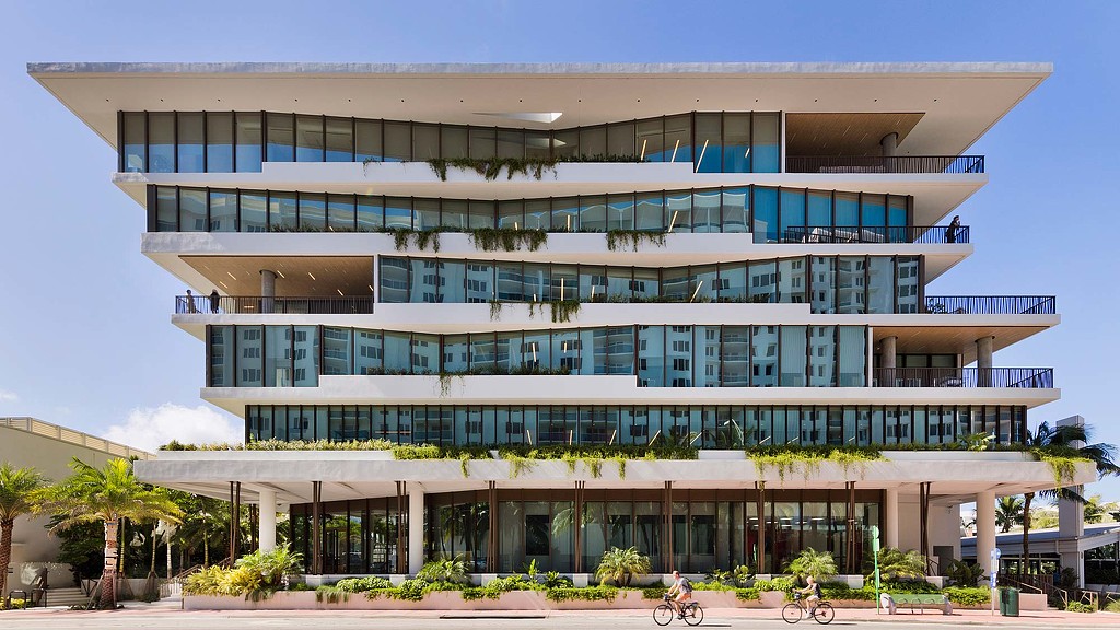 A building with many windows.