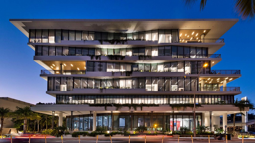 A building with many windows.