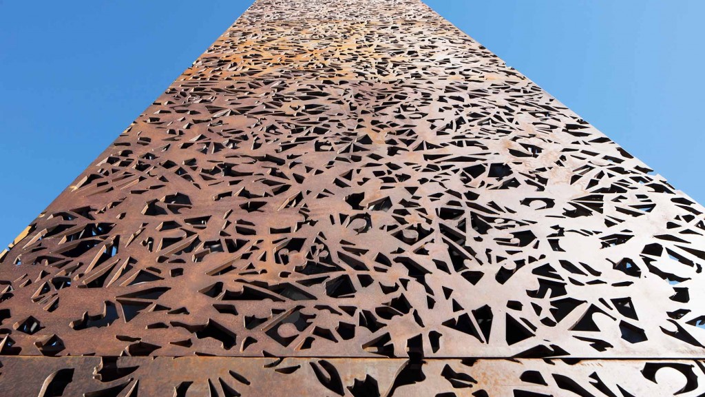 A large pyramid with many smaller pyramids.