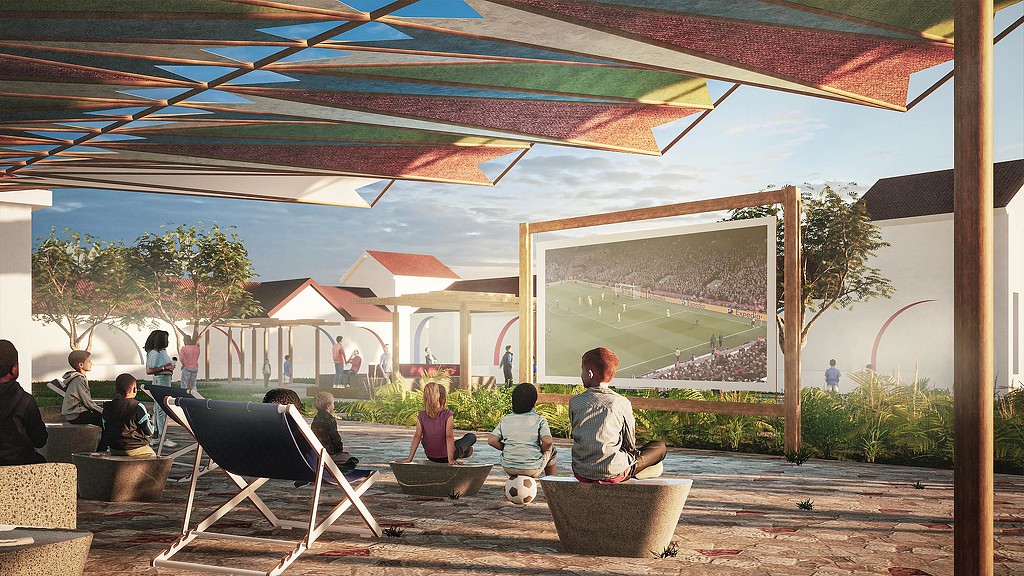 Right to Dream Ghana outdoor cinema rendering