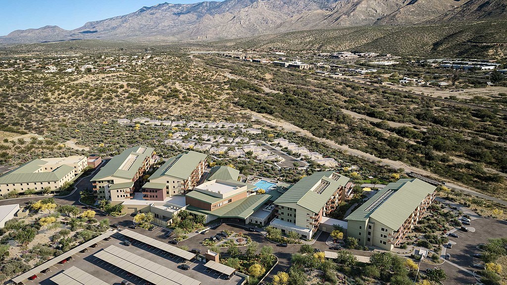 La Posada at Pusch Ridge community aerial rendering