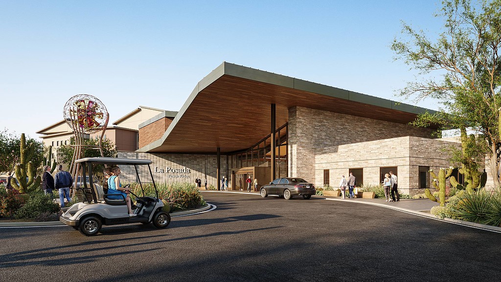 La Posada at Pusch Ridge entrance and turnaround