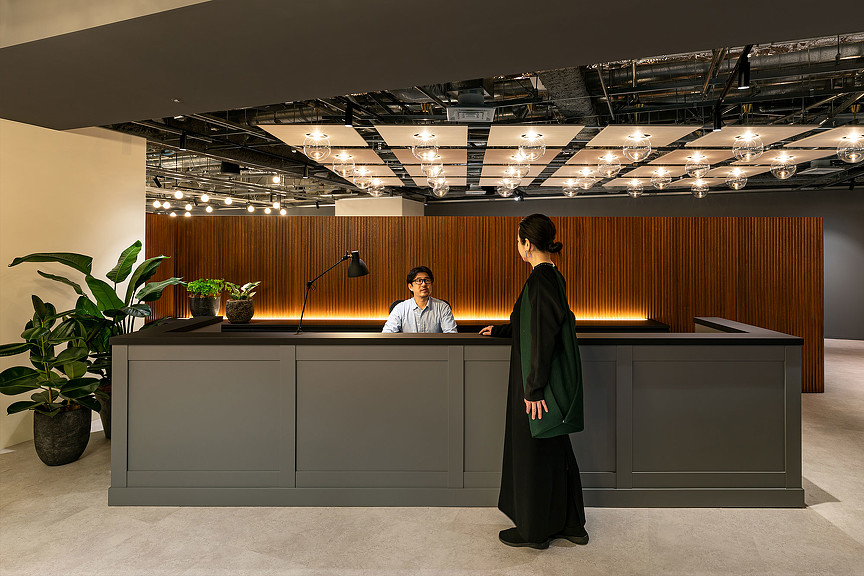 Software company office reception