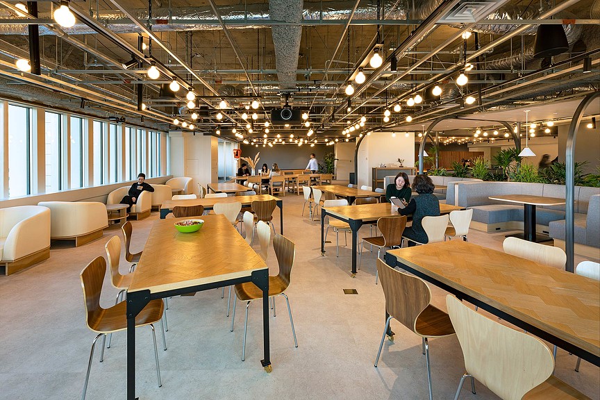 Software company office cafe
