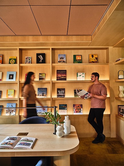 Gensler Los Angeles office shared space with design books