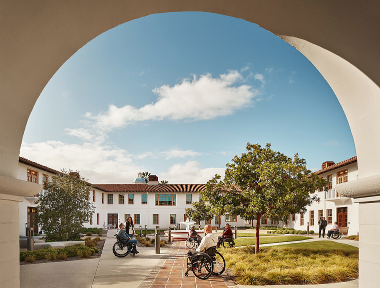 Rancho Los Amigos courtyard