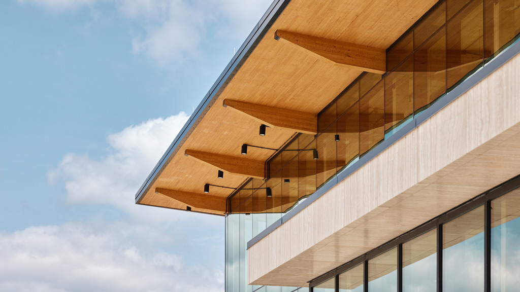 A building with windows.