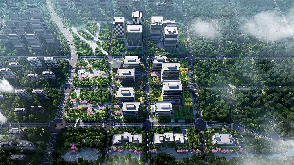 Shoucheng Prospect Park “Carbon-Neutral Pavilion" sustainable city rendering