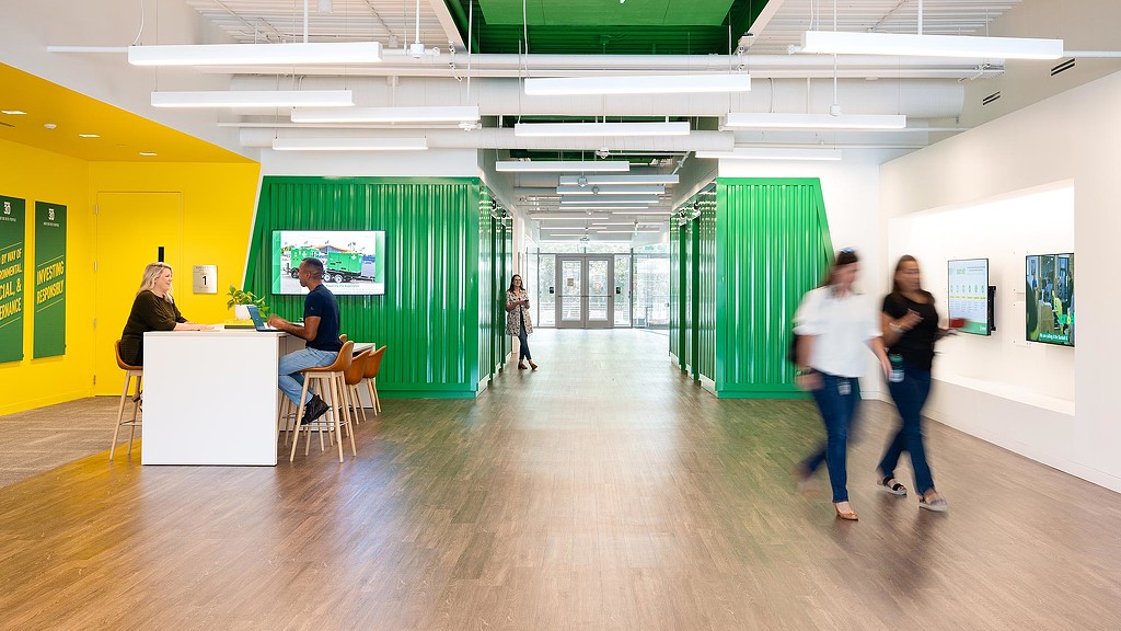 A group of people in a room.