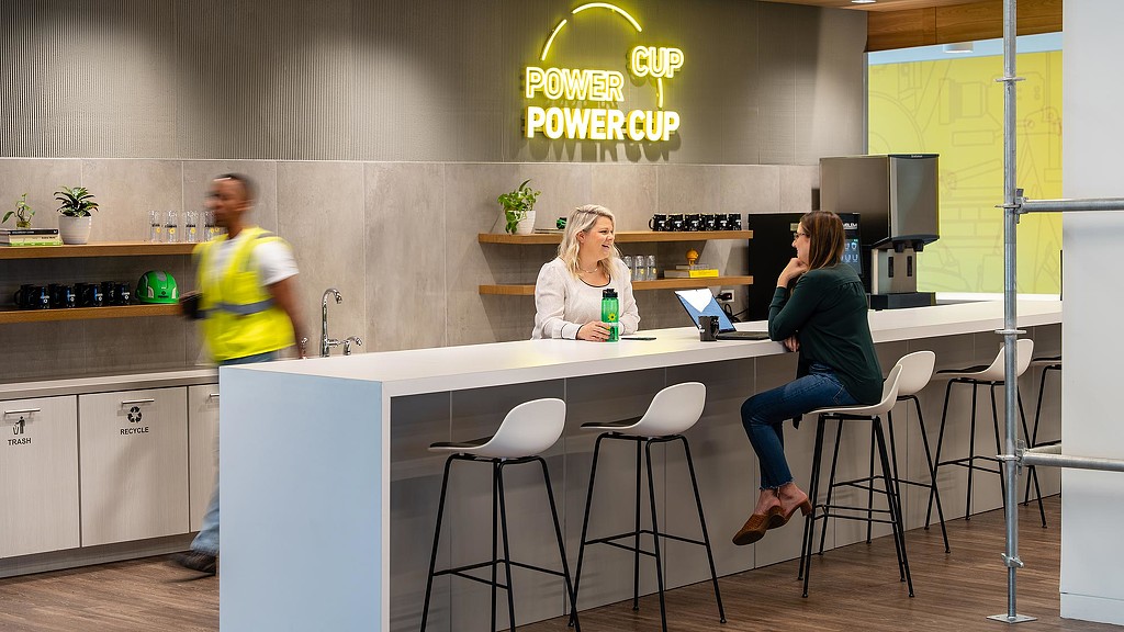 A group of people sitting at a table.