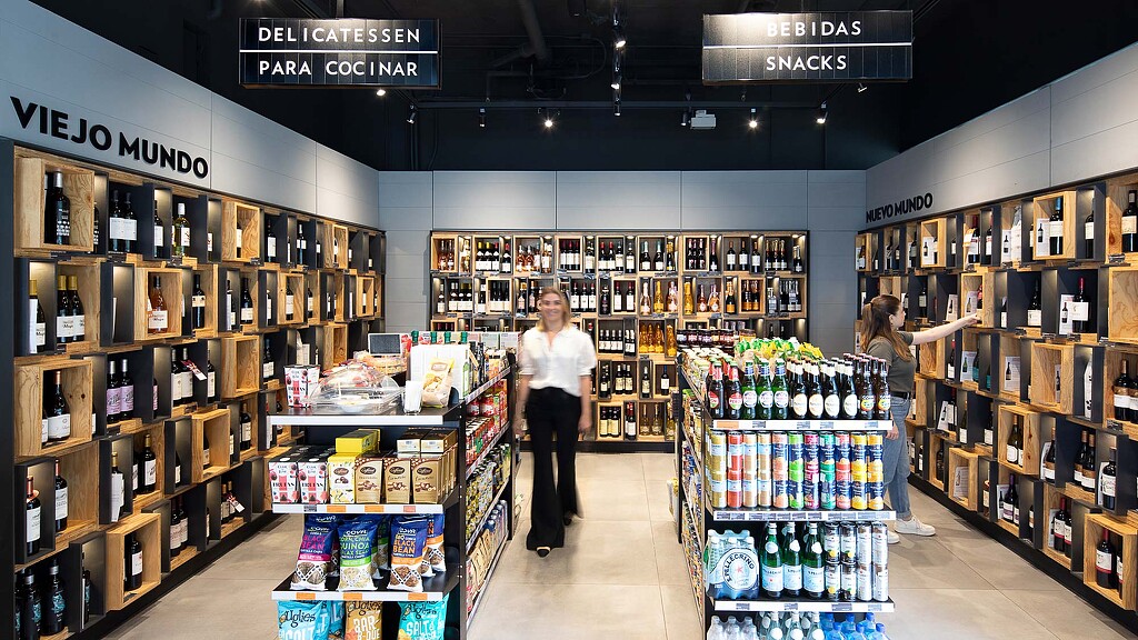 A person standing in a store.