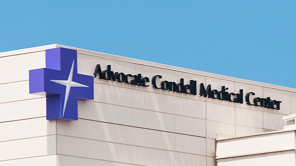 A building with a sign on it.