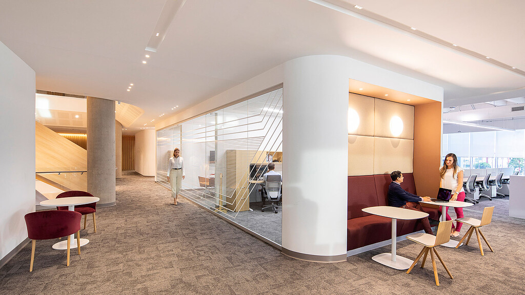 BAC Credomatic Headquarters Honduras meeting room and hallway