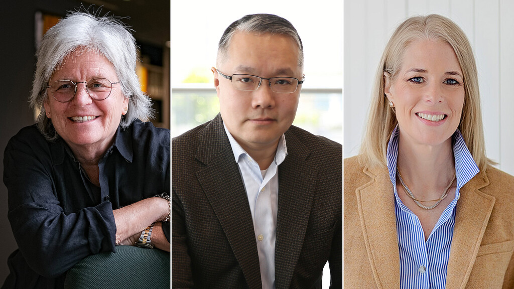 Collage of Gensler senior healthcare leaders Shary Adams, Ray Bai, and Alanna Carter