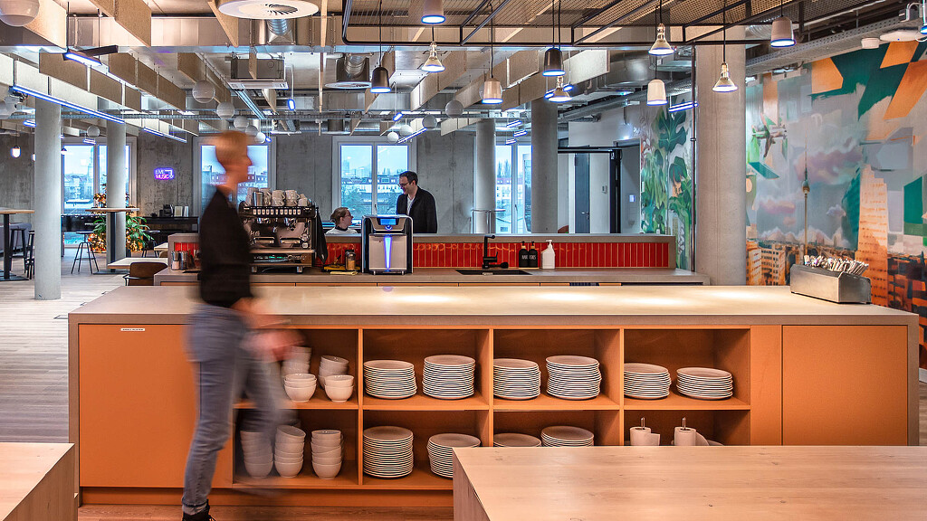 KAYAK Booking Holdings Berlin office cafe