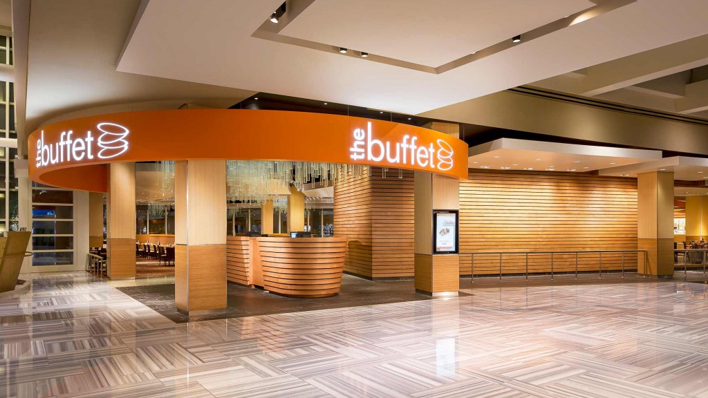 A large building with a large glass front.