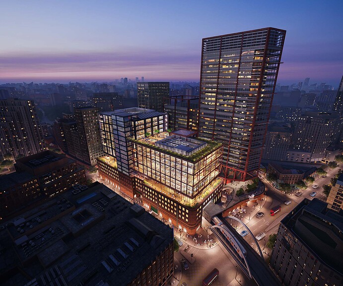 The Goodsyard aerial rendering