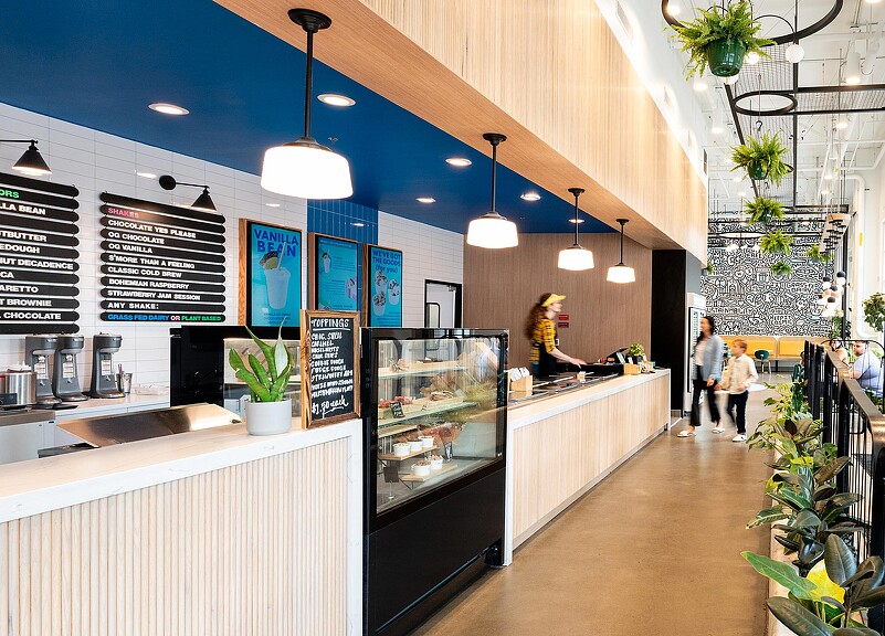 Cosmic Bliss scoop shop interior