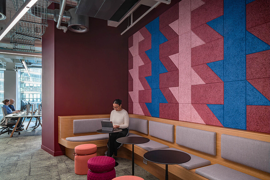 Virgin Media O2 Headquarters corner with seats