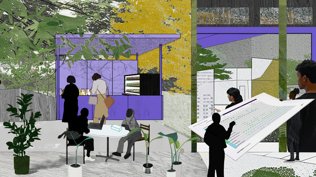 A group of people in a room.