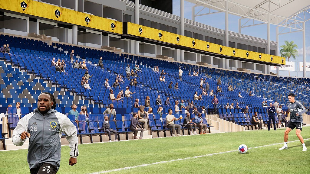 LA Galaxy Dignity Health Sports Park field-level seating