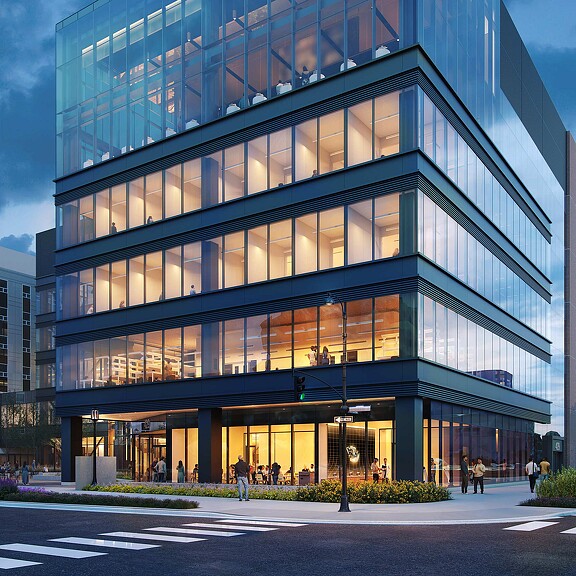Exterior rendering of Purdue Daniels School of Business