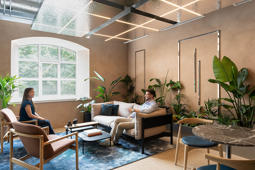 Hilson Moran’s Living Lab lounge with biophilia
