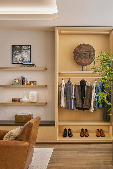 Wilkes Bashford store interior wall displays