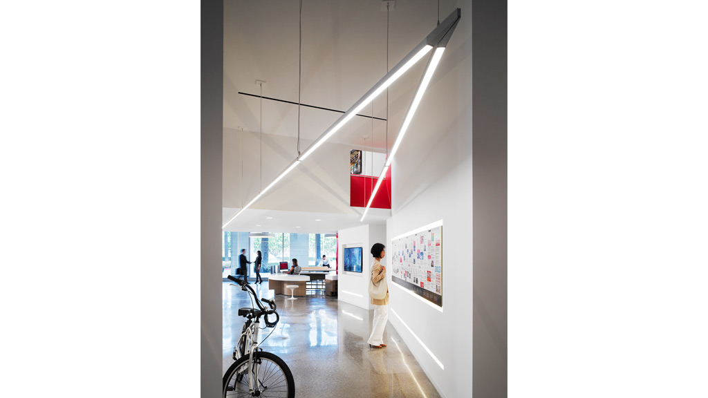 A person standing in a room.