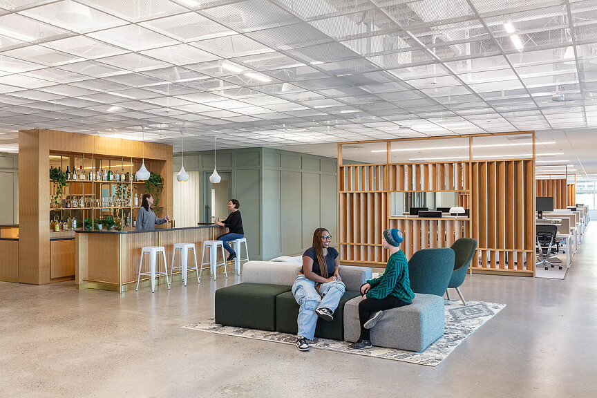 People sitting on a couch.