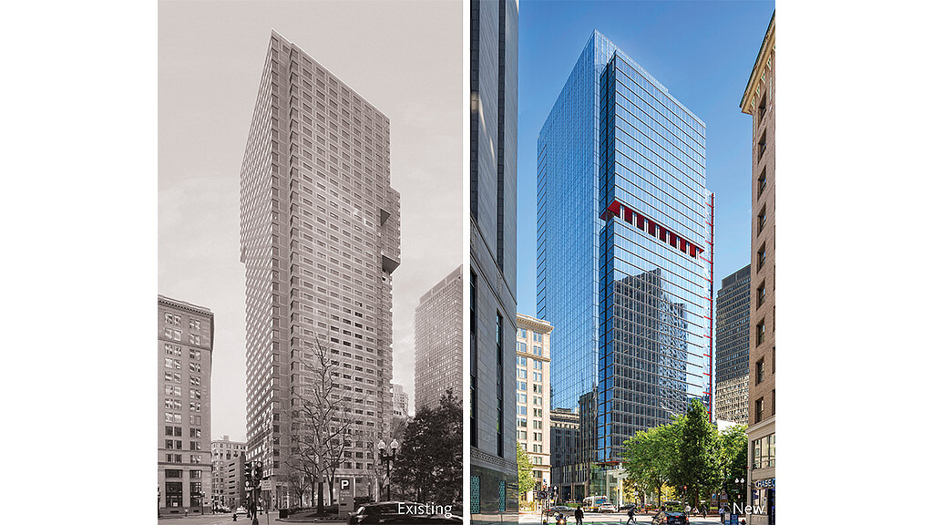 A group of tall buildings.