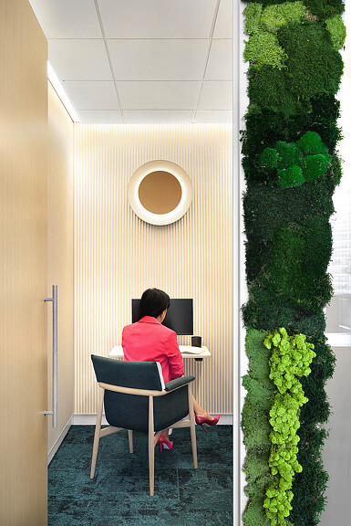 A person sitting at a desk.