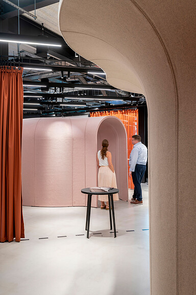 A man and woman in a room.