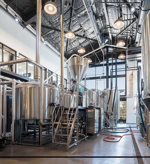 A factory with several machines.