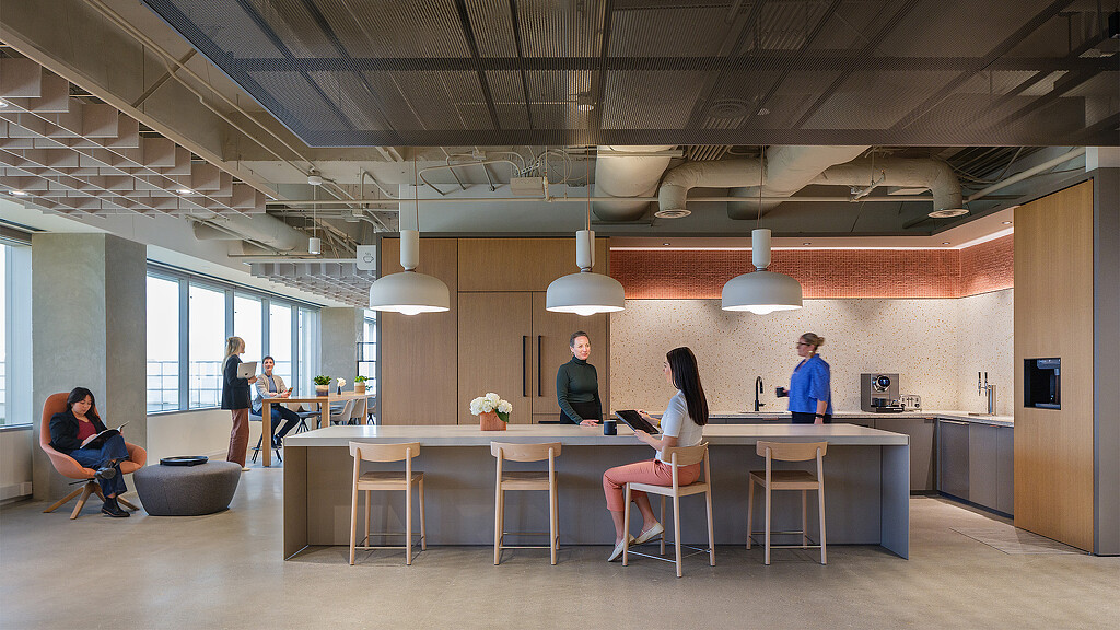 A group of people in a room.