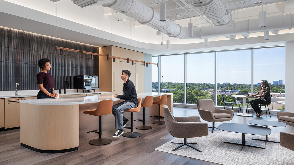 A group of people in a room.