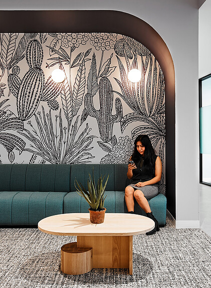 A person sitting on a chair.