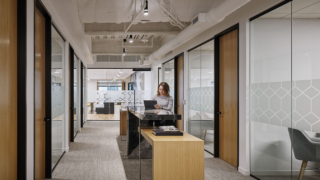 A person working in an office.