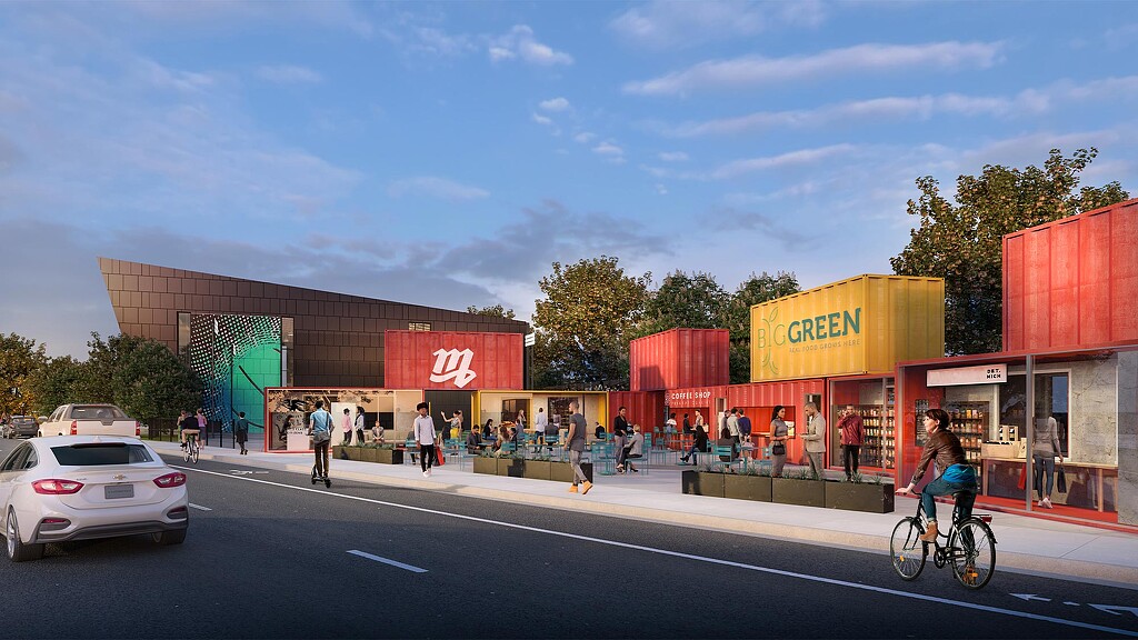 A person riding a bicycle on the street.