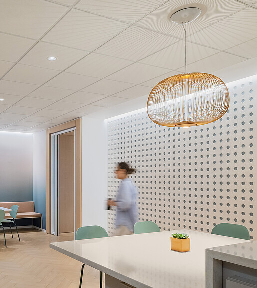 A person standing in a room.