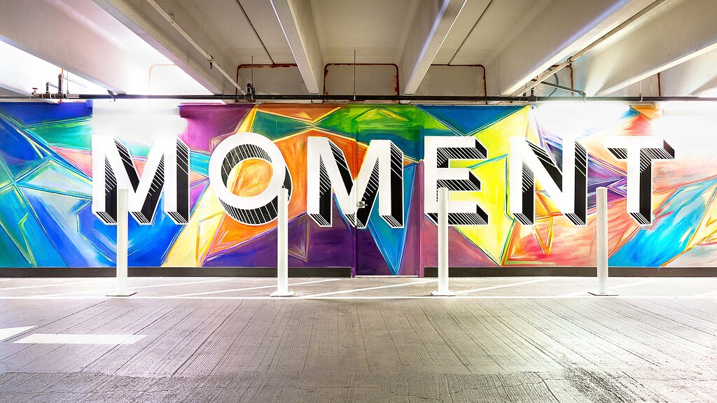 A wall with graffiti.
