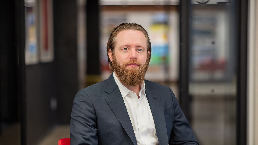 A man with a beard.