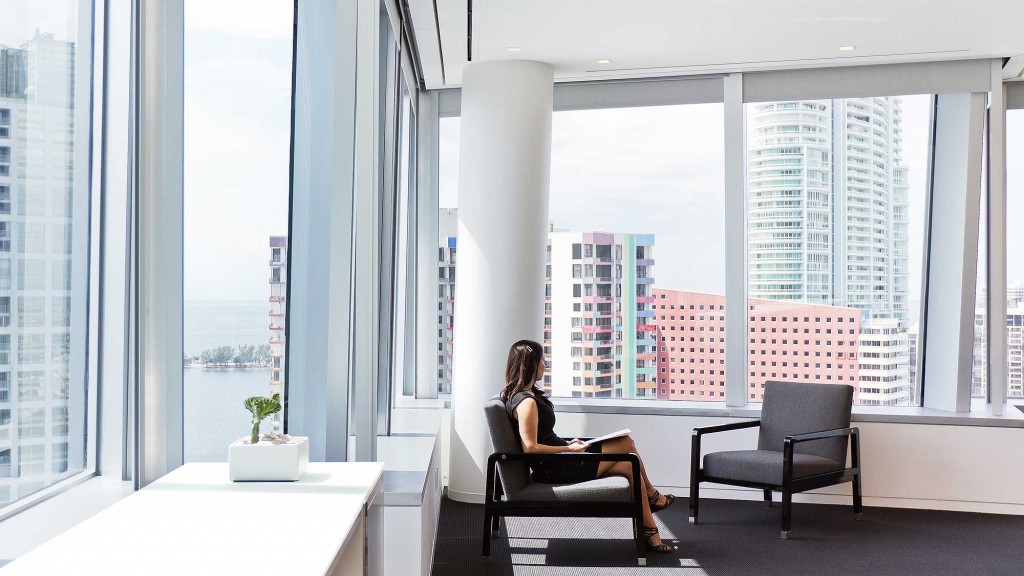 A person sitting in a chair.
