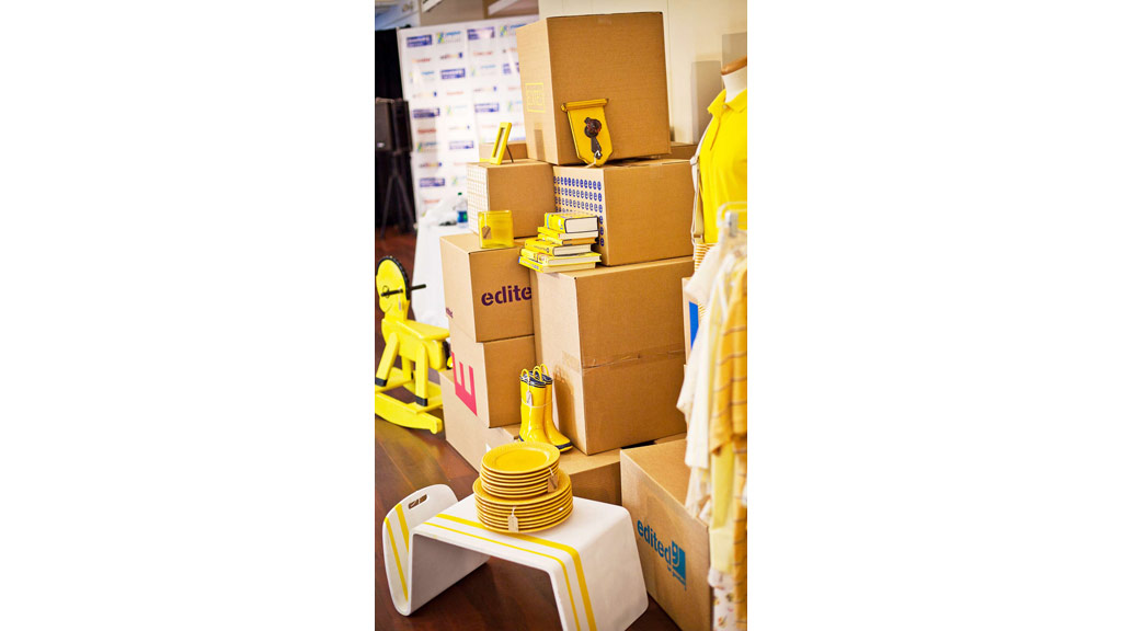 A bunch of boxes and a table.