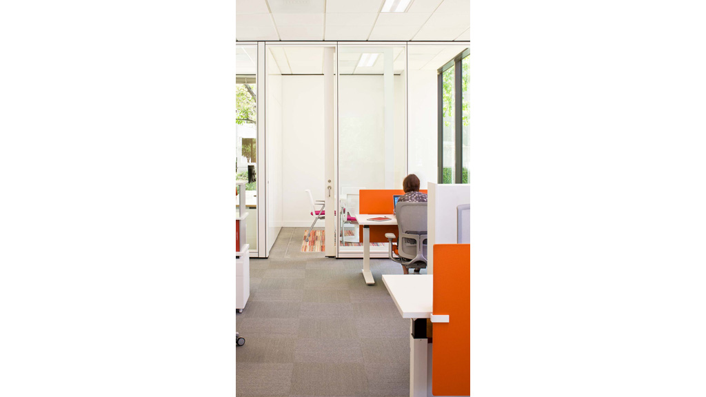 A person sitting at a desk.