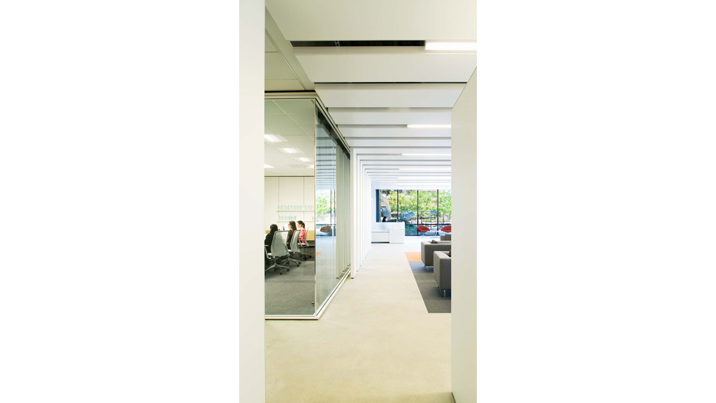 A group of people sitting in a room.