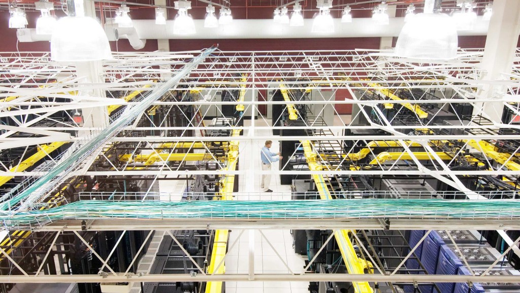 A factory with pipes.