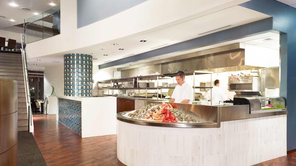 A chef cooking in a restaurant.